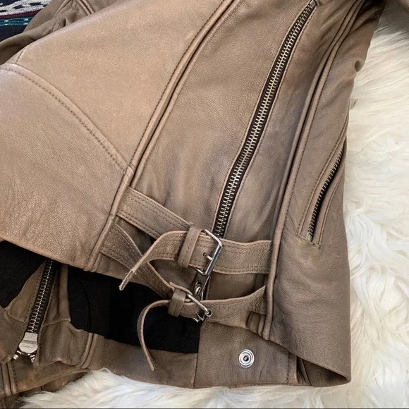 IRO Tara leather biker Moto jacket sz M motorcycle - Picture 8 of 14